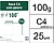 Saco C4 229x324mm : Litografado Sem/Janela : 100g/m2 : Pala Recta c/Fita Silicone ( pack 25unid ) - imagem 3