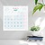 Finocam Chic Calendário de Parede - Anual 2027 - Vista Mensal - 300x300mm - Espiral Dupla - Papel de 120g/m2 - Espaço para Escrever - Cor Turquesa 787005827 - imagem 3