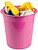 Cesto de papeis em plastico liderpapel ecouse 100% reciclado rosa opaco 13 litros 275x285 mm Cesto de papeis em plastico liderpapel ecouse 100% reciclado rosa opaco 13 litros 275x285 mm PJ05 - imagem 3