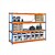 Prateleiras industriais, 2000x2100x600 mm, 500 kg Flex Point, 4 prateleiras de madeira - imagem 3
