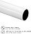 Barra Armario Latonado Blanco Redondo Ø 12mm. (Barra 3,0mt.) Barra Armario Latonado Blanco Redondo Ø 12mm. (Barra 3,0mt.) - imagem 3
