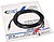 Cabo de Áudio Nanocable Jack Estéreo 3,5mm Macho para 2x RCA Macho 5m - Cor Preta - imagem 3