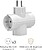 Adaptador Triple Schuko 16 A 250 V. Adaptador Triple Schuko 16 A 250 V - imagem 3