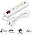 Base Múltipla 3 Tomadas Schucko e 2 Tomadas USB (A/ C) Com Interruptor e Tomada de Terra - imagem 3