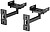 Aisens Pack Suporte Universal de Parede para Colunas - Giratório e Inclinável - Carga Máx. 25Kg - Cor Preto SPK05U-421 - imagem 3