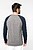Sweatshirt BIO bicolor de homem com decote redondo e mangas raglan K491 - imagem 4