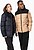 Parka acolchoada com capuz bicolor unissexo K6163 - imagem 4