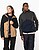 Parka 3 em 1 impermeável com capuz bicolor unissexo K6169 - imagem 4