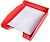 6 x Tabuleiro de secretaria q-connect plastico vermelho opaco Tabuleiro de secretaria q-connect plastico vermelho opaco KF04190 - imagem 4