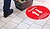 Avery - Covid Round Label - Safety distance (red) SS54073 - imagem 4
