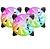 Kit de Ventiladores ARGB Mars Gaming MF-3A - Iluminação 360º Sem Moldura - Efeitos ARGB Rainbow - Tecnologia FDB Ultrasilenciosa - Compatível ARGB 3 pinos 5V - Cores Várias - imagem 4