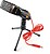 MICROFONE multimedia phoenix phpodcaststudio jack 3,5mm para COMPUTADOR portátil - PC - tablet - smartphone - inclui tripé reclinável - CABO adaptador 2 jack para 1 jack - ideal para youtubers e gaming - imagem 4