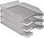 6 x Tabuleiro de secretaria q-connect plastico cinza escuro transparente Tabuleiro de secretaria q-connect plastico cinza escuro transparente KF04199 - imagem 5