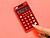 Calculadora liderpapel de bolso xf11 8 digitos solar e pilhas cor vermelho 115x65x8 mm - imagem 5