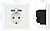 Roseta Base de Enchufe de Parede Embutida Tipo Schuko com 2 Tomadas USB 2.4A - Cor Branca - imagem 5