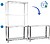 Prateleira de metal, 1500x1200x500 mm, 4 alturas, bandeja de metal, ponto flexível de 200 kg - imagem 6