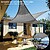 Toldo Vela Sombra Jardim Triangular Cinza 5,0 x 5,0 metros. Toldo Vela Sombra Jardim Triangular Cinza 5,0 x 5,0 metros - imagem 7