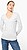 T-shirt de manga comprida decote V senhora K382 - imagem 8