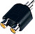 Ficha Adaptadora RCA M. - 2 RCA F - imagem 1