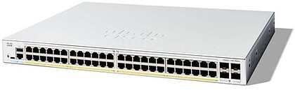 Cisco Catalyst 1300-48P-4G - Interruptor - L3 - Administrado - 48 x 10/100/1000 (PoE+) + 4 x Gigabit SFP - montável em trilho - PoE+ (375 W)