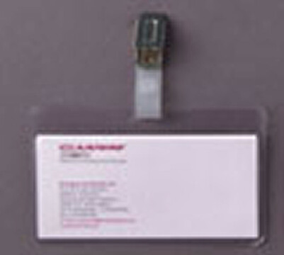 CRACHA EM PVC CRISTAL COM 9,5 X 7,5 cm COM MOLA DE CONGRESSO ( em cx 500 )