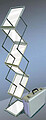 Porta Folhetos SAHGÚN p/ A4 1500mm de altura c/ 4 compartimentos c/ bolsa transporte