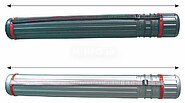 Tubo extensível e portatil para impressões - Graphic Case : 107mm 640-1070mm “CINZENTO” pag90 cat2010