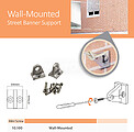 Mini Soporte Bandeirola para Parede Exterior