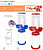 Promo Store 2 Bocas - 1385 MM Alto./ Vermelho/ Azul - imagem 1