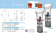 Tension Fabric Display Arona 882*2000 MM with Shelves