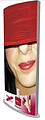 Tótem ÓBIDOS-Curvo e luminoso para poster- Duplo 600x1800mm