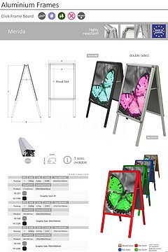 Cavalete de dupla face - Merida : 700x1000mm pag144 cat2010