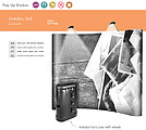 Expositor PopUp 3x3 GREDOS RECTO-Frente e Verso para poster 670x2300mmx2 peças : 750x2300mmx6 peças