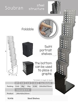Porta-folhetos - Soubran (Inclui bolsa de transporte) : 1420mm pag180 cat2010