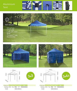 Tenda em Alumínio : 3x4,5m pag240 cat2010