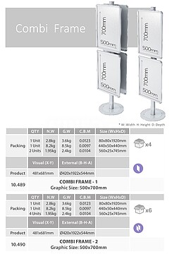 Menu board - kits combi six-1 pag161 cat2010