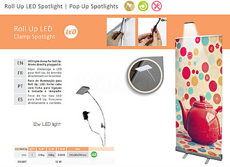 FOCO DE LED LIGHT CLAMP ROLL UP