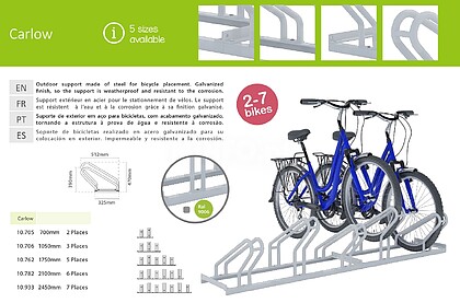 SOPORTE BICICLETAS CARLOW 2100mm 6 places