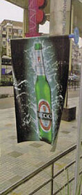 Expositor Window Banner CANO para poster 500x900mm - conjunt...