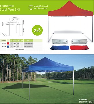 TENDA DE AÇO PARA FERIA AZUL