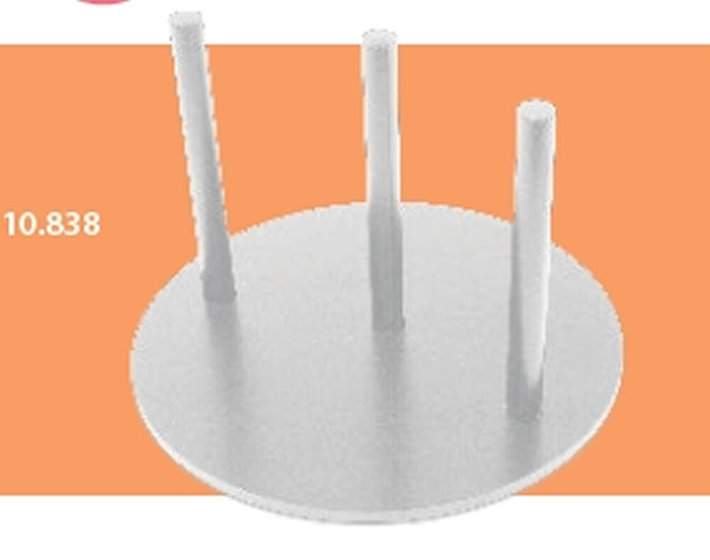 Base em aço para colocar impressões em suporte rígido com um máximo de 10mm de espessura. Tamanho: 300mm de diâmetro x 200mm de altura x 5mm de espessura CD-10838