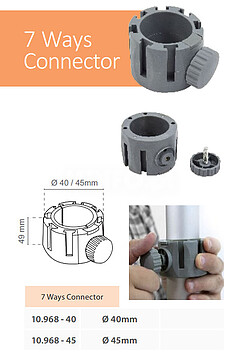7 WAYS COMNECTOR 40 MM DIAM