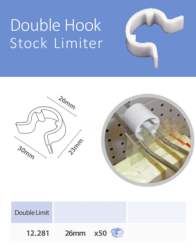 Limitadores de Mercadorias “DOUBLE” : 28mm : Venda Multiplos 50 Uni. pag364 cat2010