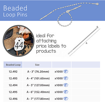 PACK 100 LOOP PINS 12,70 CM