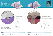 Corrugated Bracket Clip Angled. Thickness Capacity 3MM