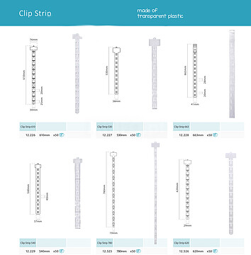 CLIP STRIP 620mm largo x 30mm ancho