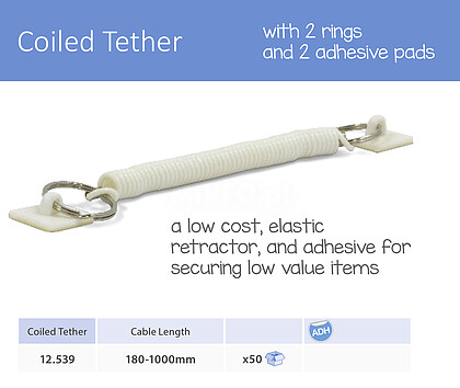 SAFETY COIL WITH ADHESIVE BUTTONS