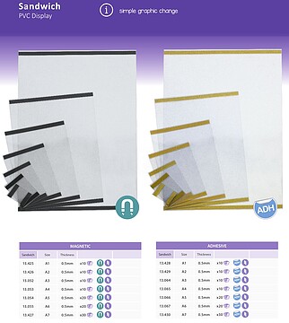 FILMINAS PVC IMANTADAS A3 ( Venda Multiplos 10 uni )