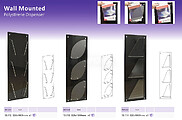 Porta-Catálogos de Parede A4”Oval“ : 320x1009mm pag303 cat2010