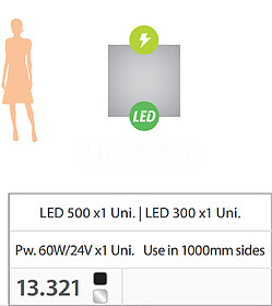 KIT COMPLETO TEXFIX FRAME 100*20,5mm. DOUBLE SIDED WITH LIGH...